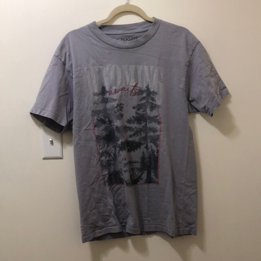 Persaya Light Gray Forest Graphic Tee